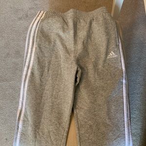 Adidas grey sweatpants.
